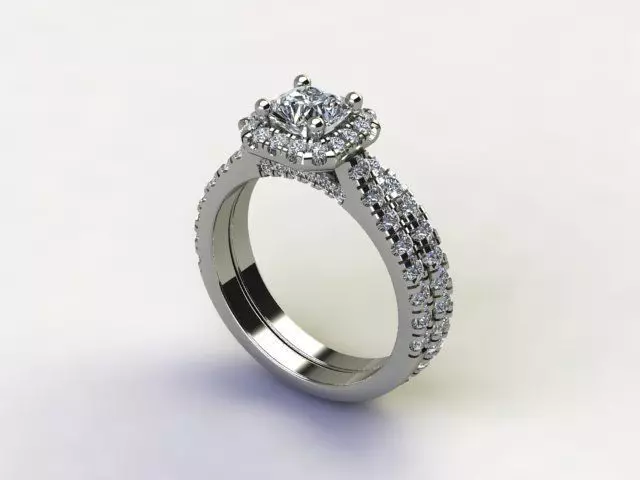 10034 diamond halo engagement ring 3D print model_0
