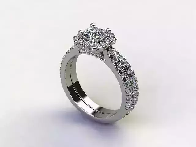 10034 diamond halo engagement ring