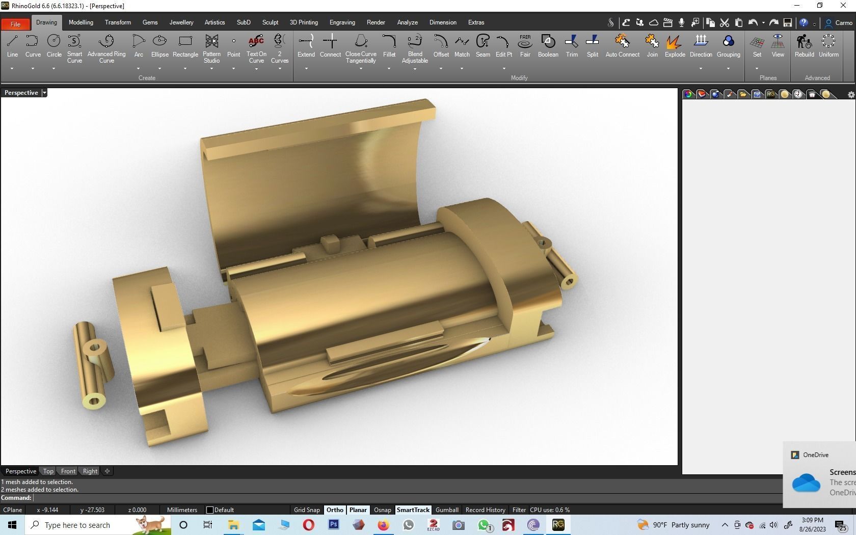 Chain Lock 24 x48 x13 Double Hinged 3D print model_6