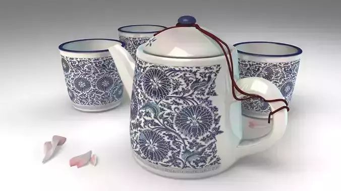 teapot chinese and cups