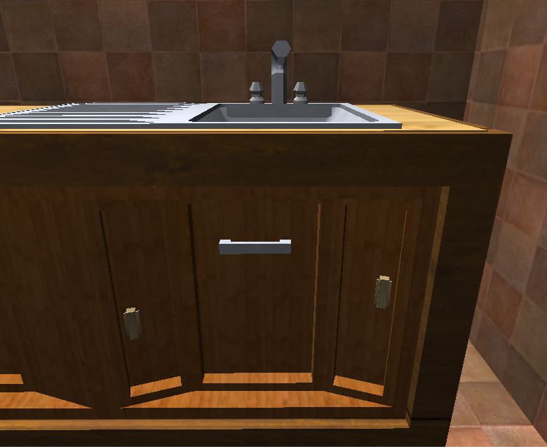 Kitchen elements Low-poly 3D model_4