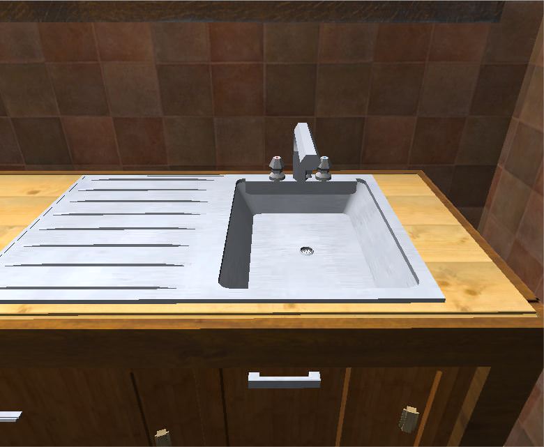 Kitchen elements Low-poly 3D model_6