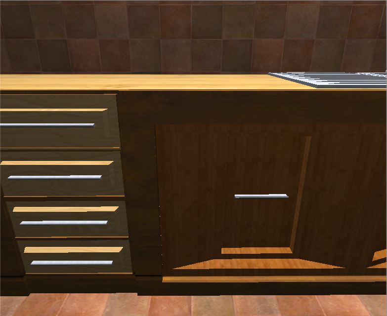 Kitchen elements Low-poly 3D model_3