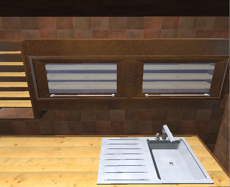 Kitchen elements Low-poly 3D model_8