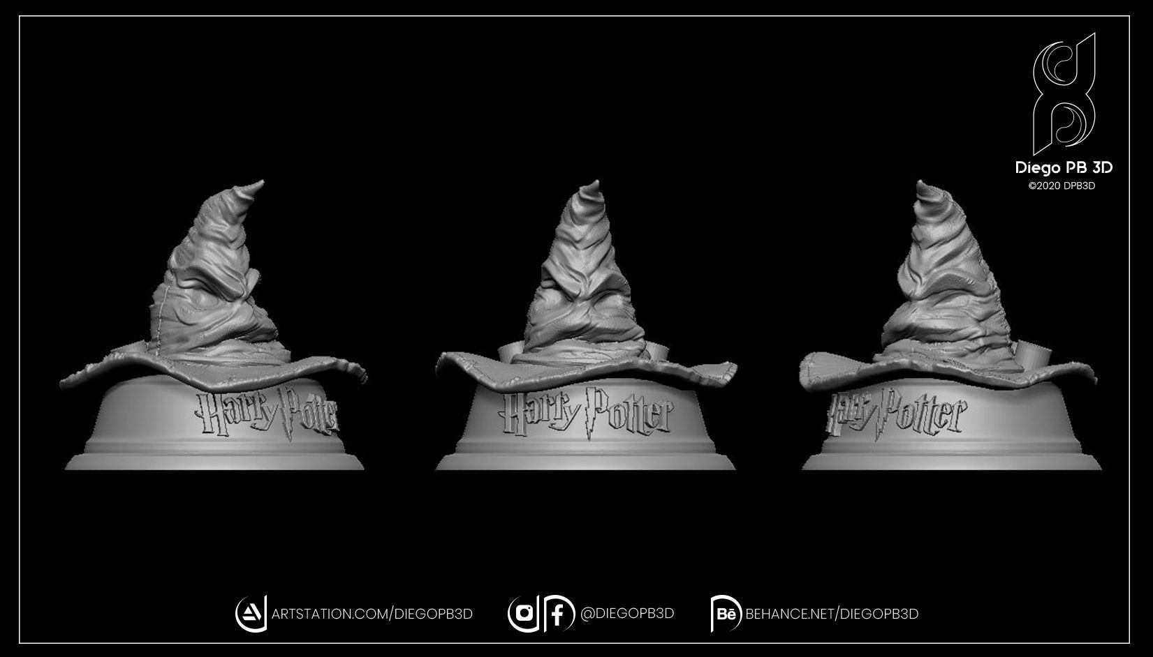 HOLDER HAT HARRY POTTER 3D print model_3
