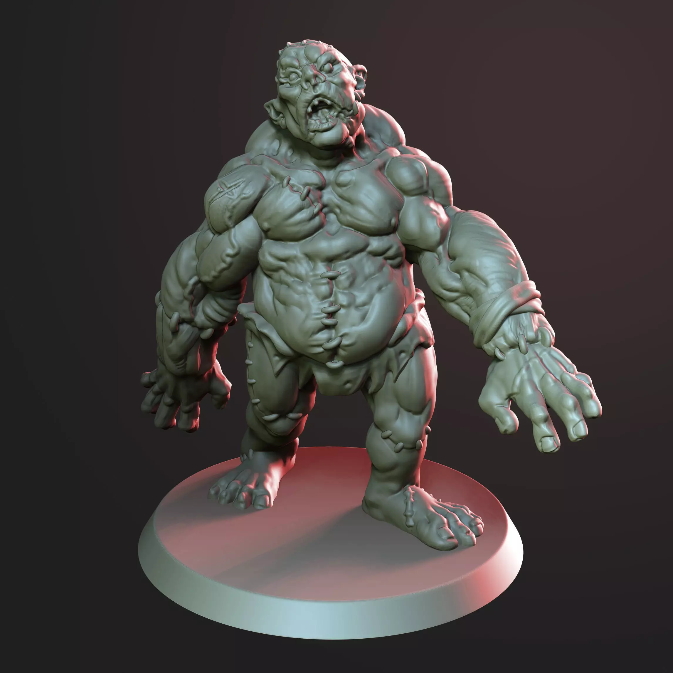 Dnd Flesh Golem Miniature 3d print model 3D print model_0