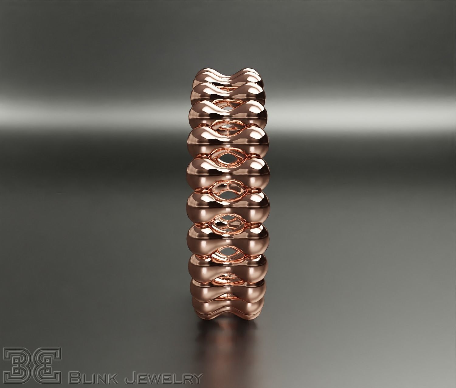 Luxury eternity ring unique design package 3D print model_10