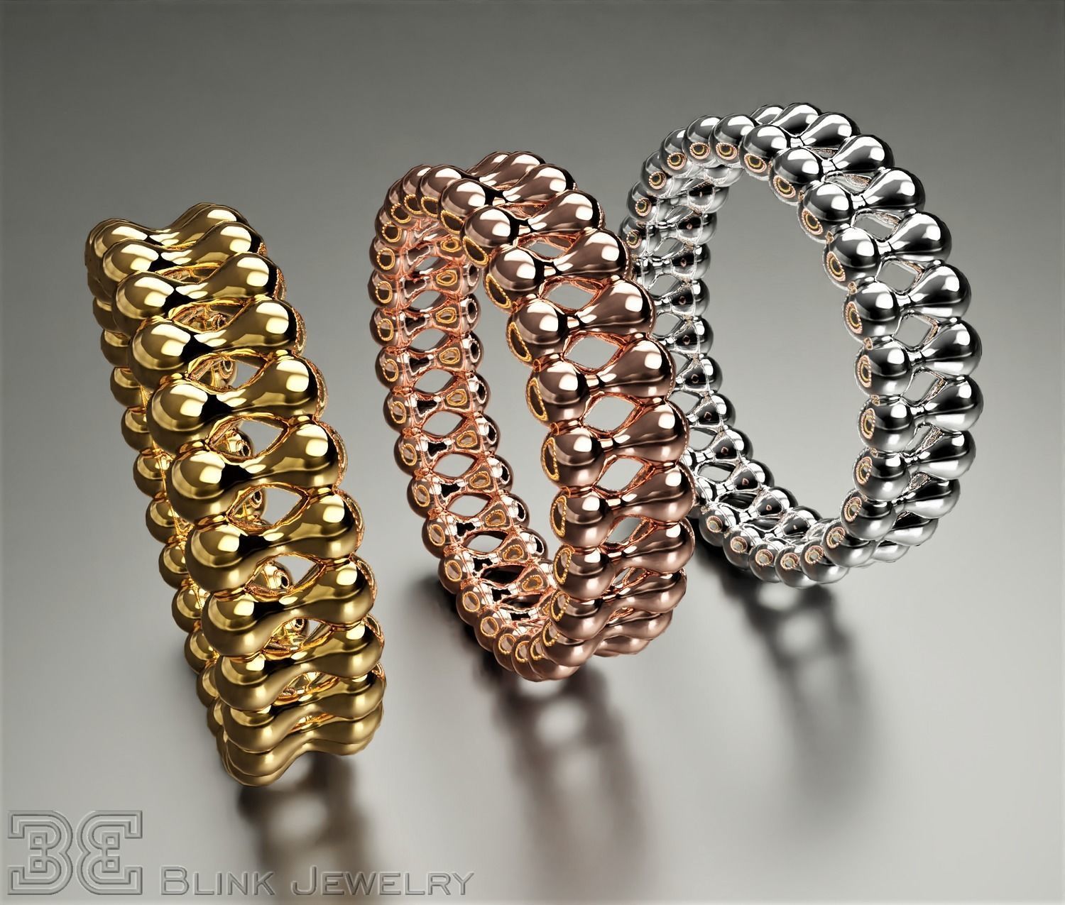 Luxury eternity ring unique design package 3D print model_1