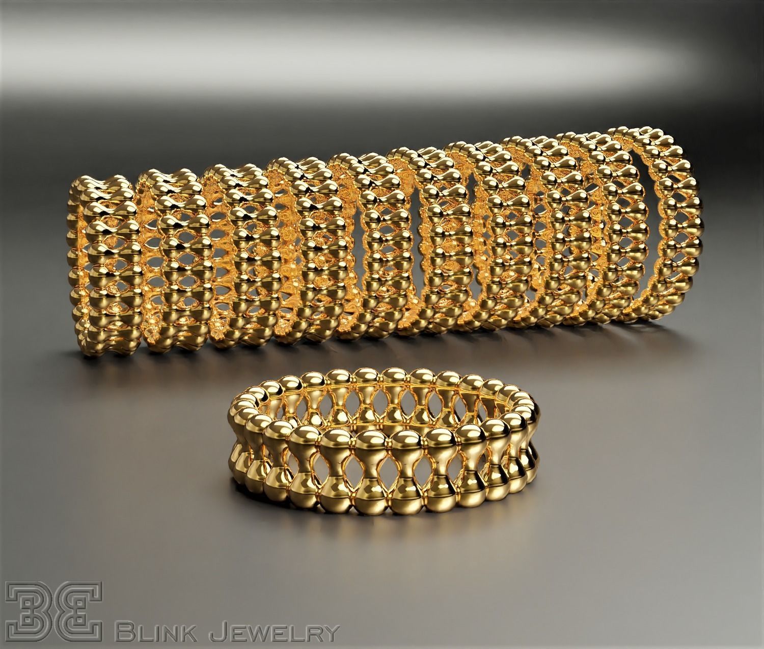 Luxury eternity ring unique design package 3D print model_6