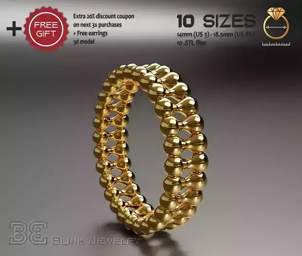 Luxury eternity ring unique design package