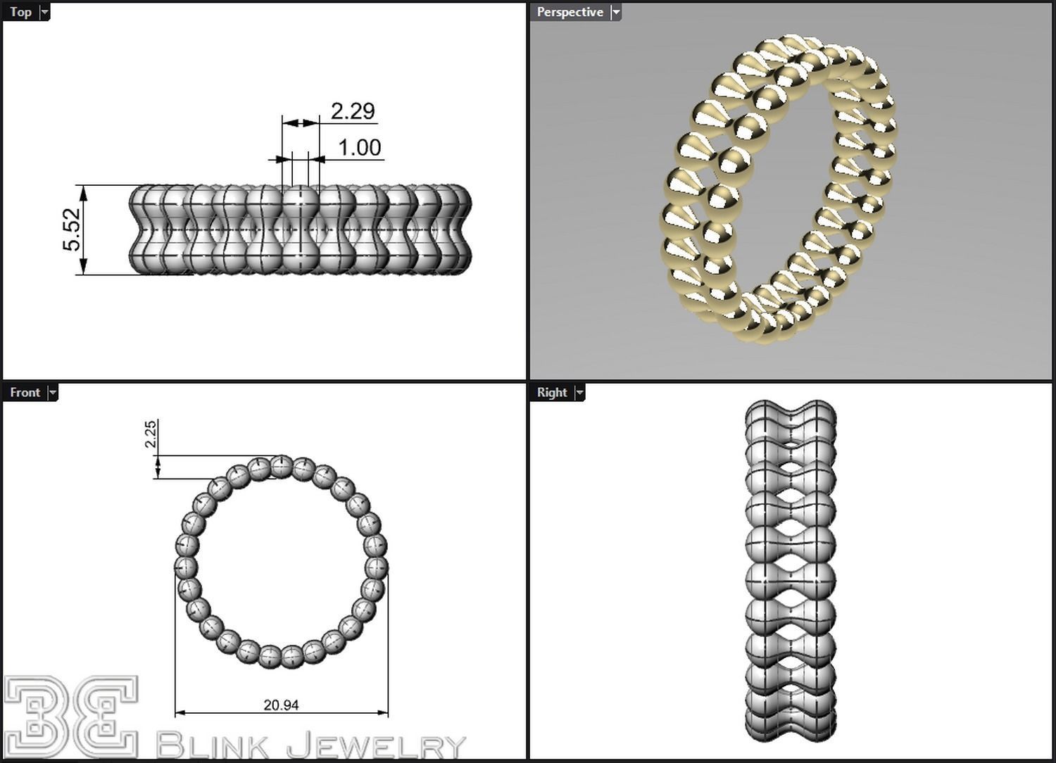 Luxury eternity ring unique design package 3D print model_12