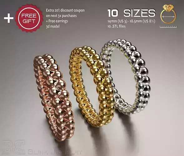 Delicate eternity band luxury style package