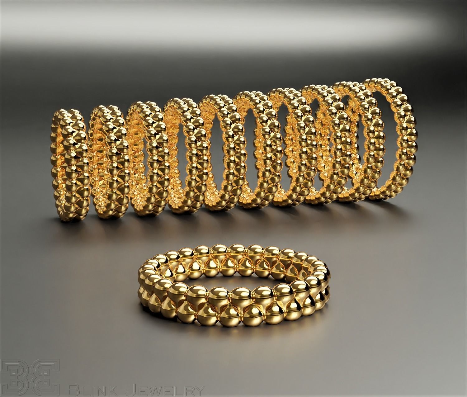 Delicate eternity band luxury style package 3D print model_11