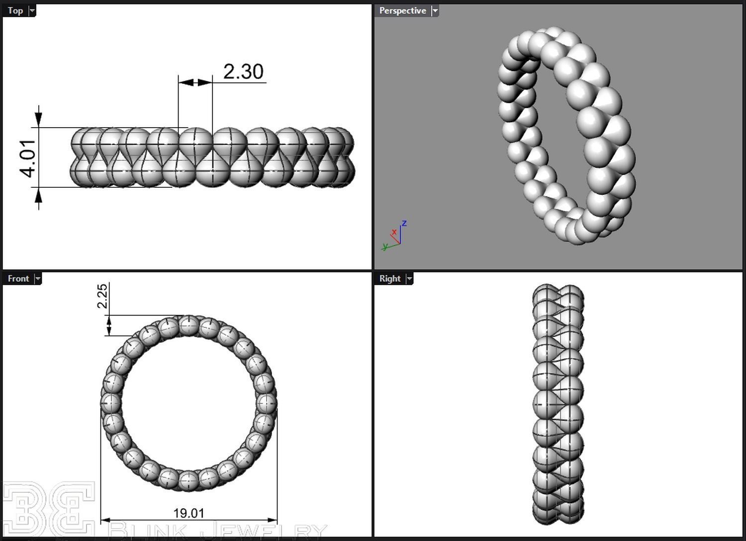 Delicate eternity band luxury style package 3D print model_3