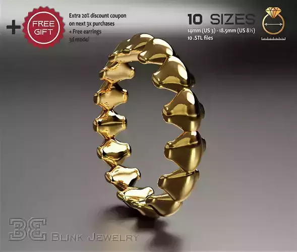 dragon style ring eternity band printable