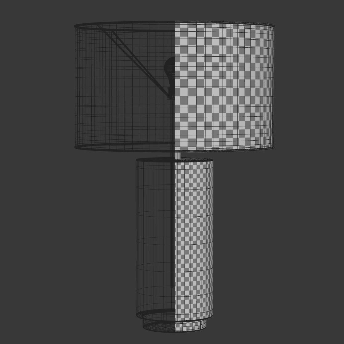 Night vintage table lamp  3D model_3