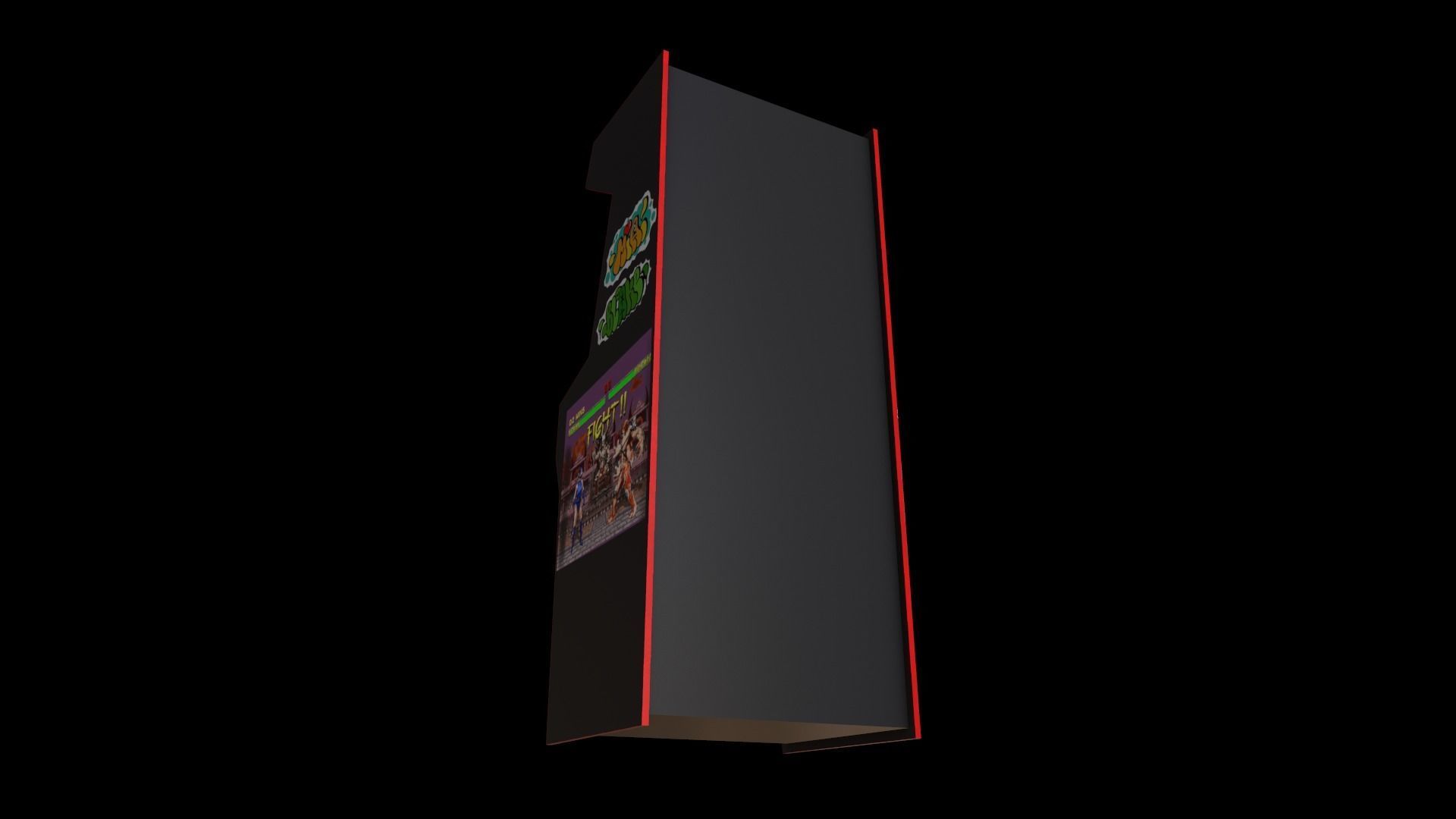 Arcade Game Machine  Low-poly 3D model_6