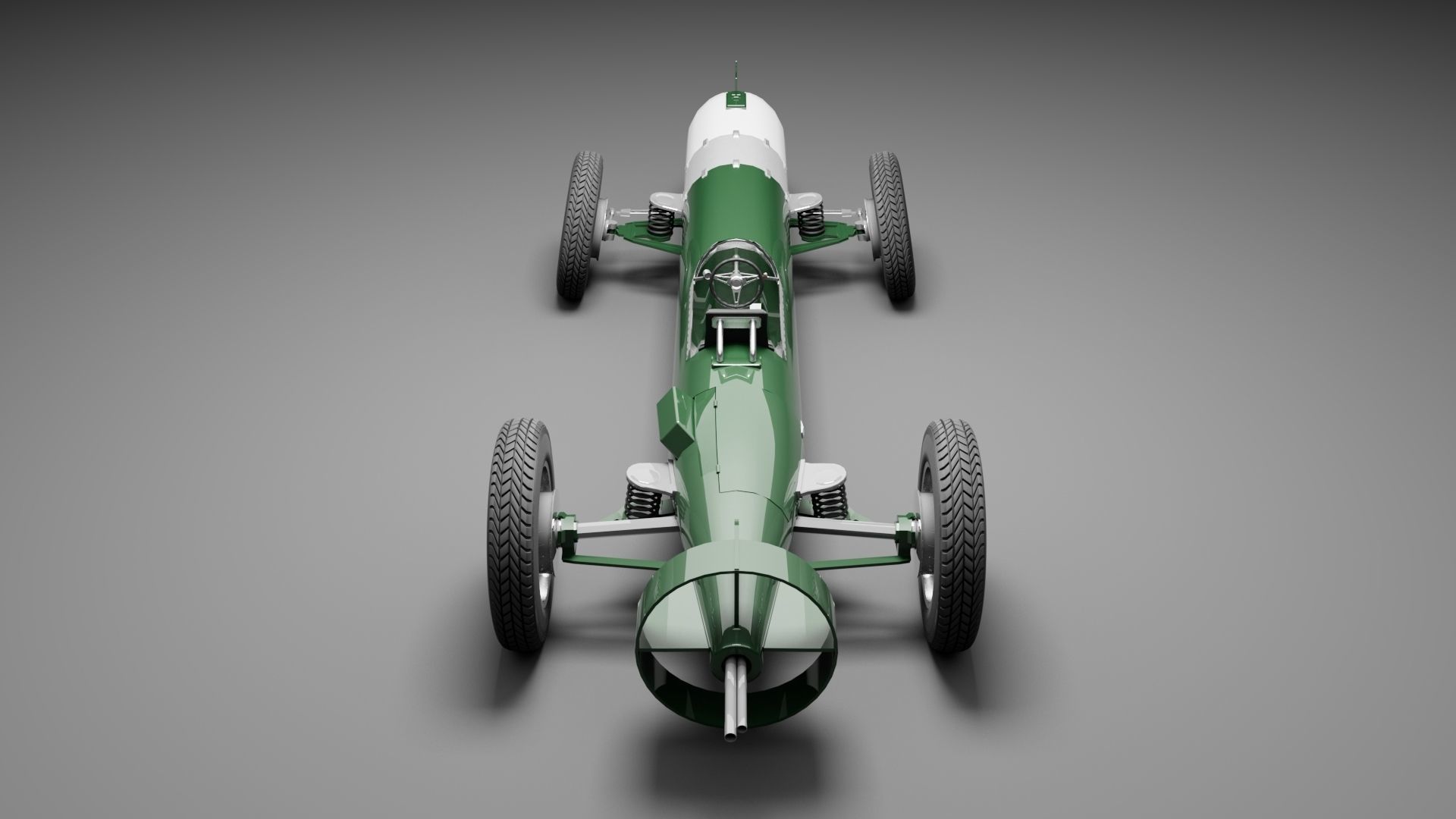 Torpedo race kart Low-poly 3D model_9