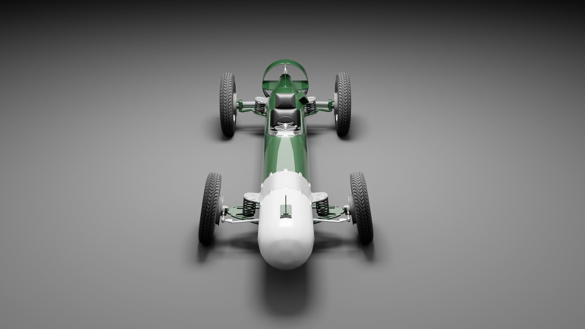 Torpedo race kart Low-poly 3D model_2