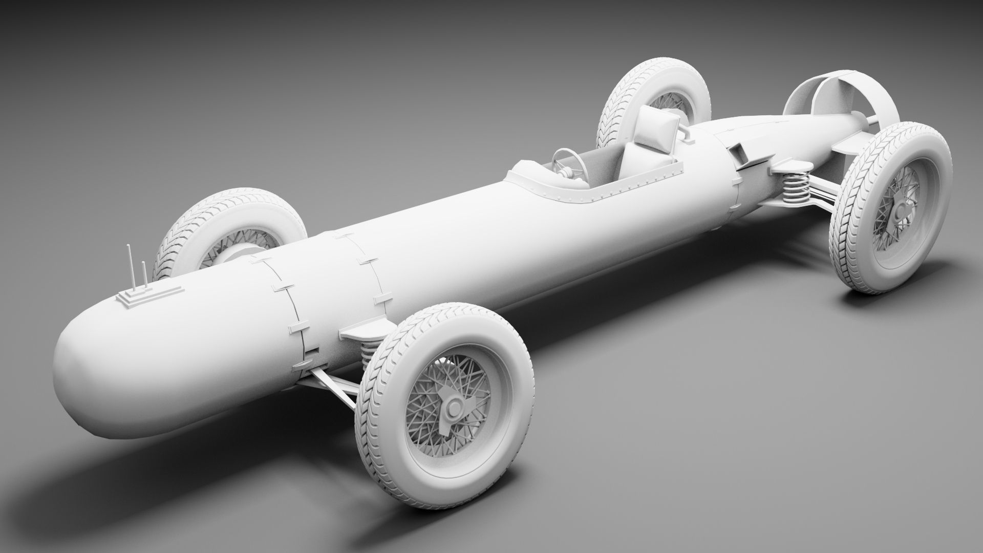Torpedo race kart Low-poly 3D model_10