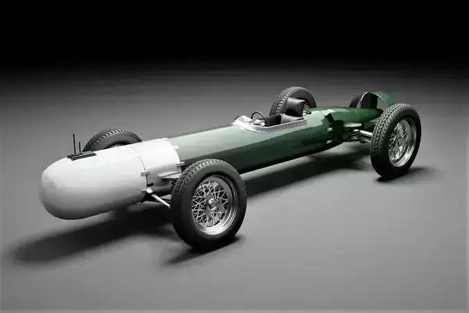 Torpedo race kart Low-poly 3D model