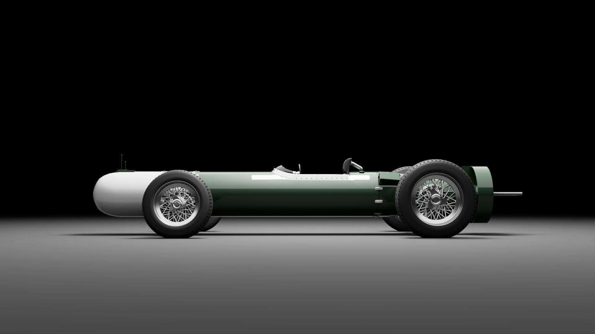 Torpedo race kart Low-poly 3D model_3