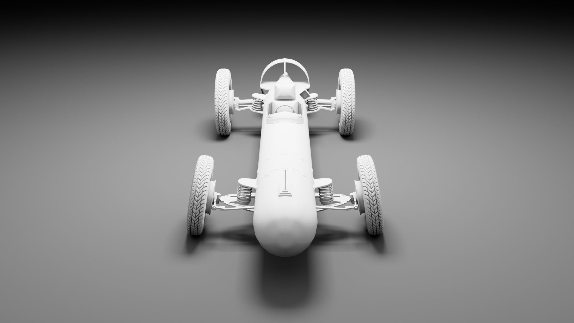 Torpedo race kart Low-poly 3D model_12