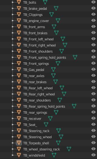 Torpedo race kart Low-poly 3D model_20