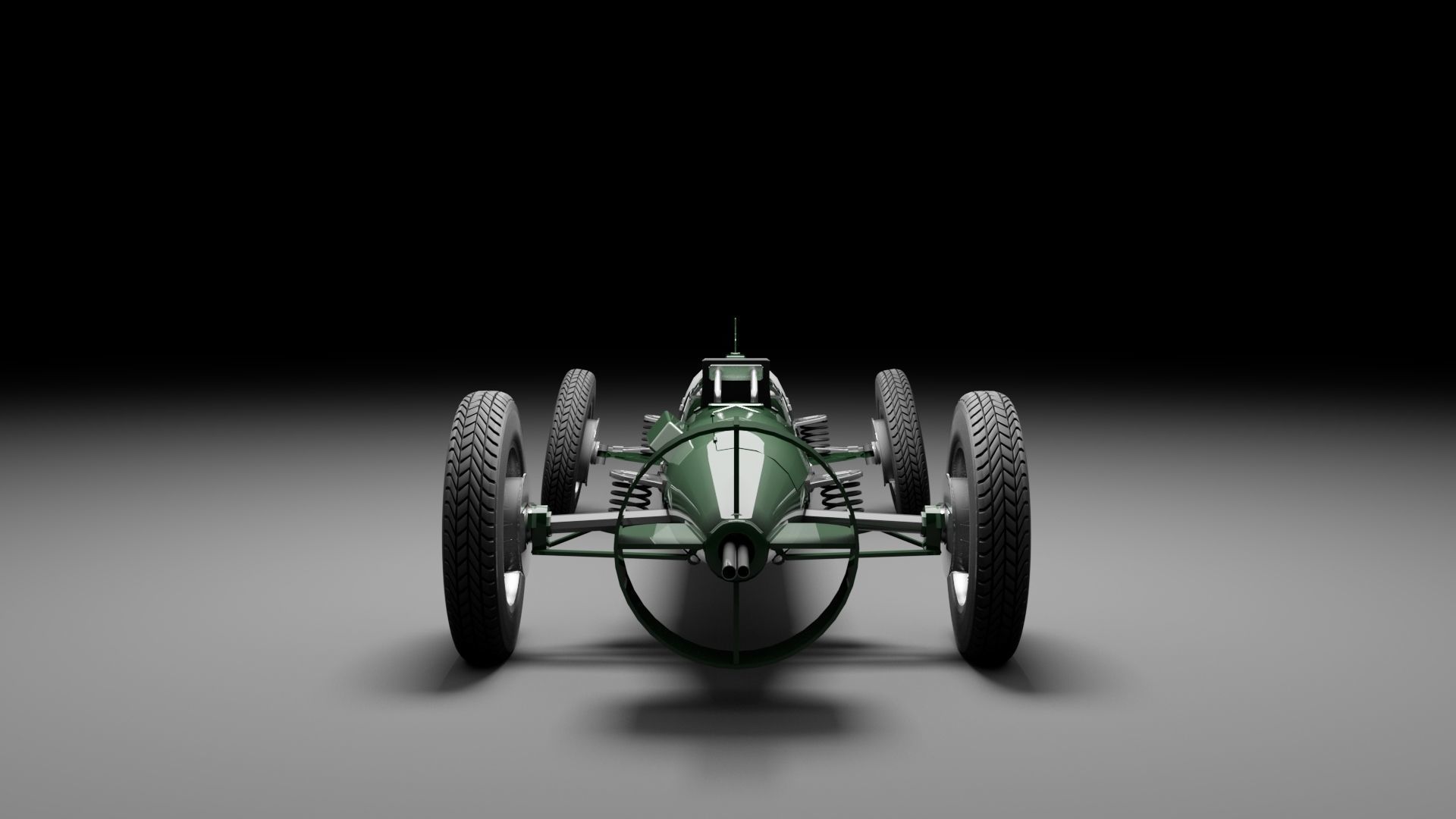 Torpedo race kart Low-poly 3D model_8