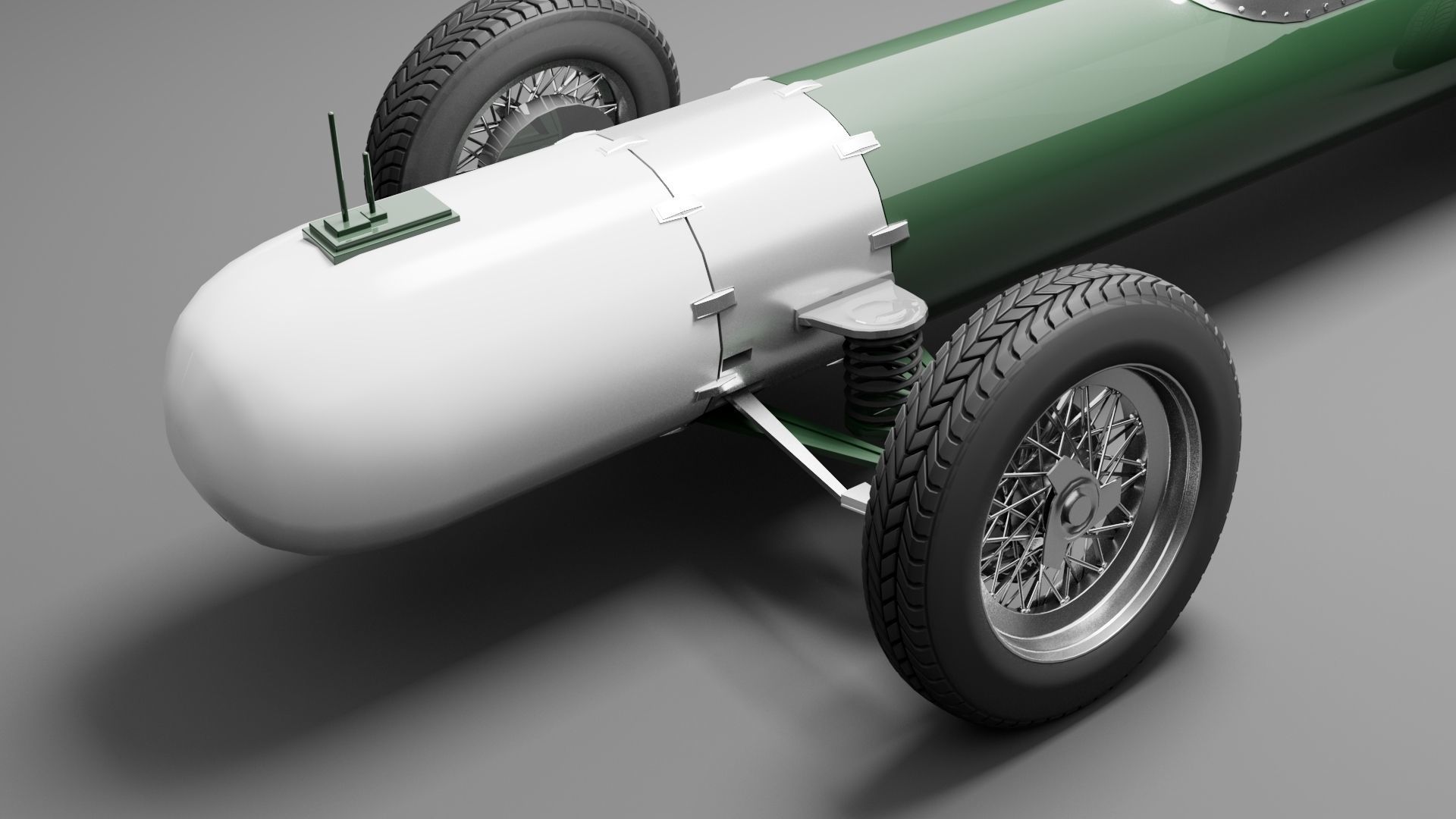 Torpedo race kart Low-poly 3D model_4
