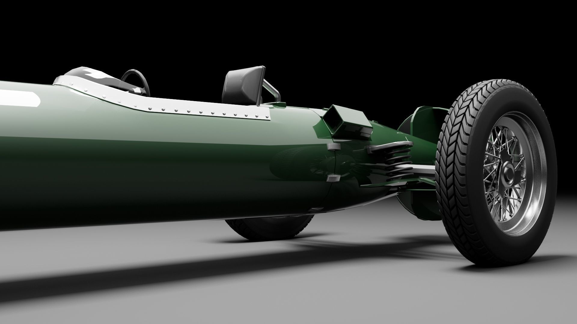 Torpedo race kart Low-poly 3D model_6