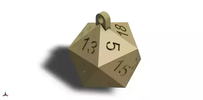 20 Sided Die Pendant Or Earings