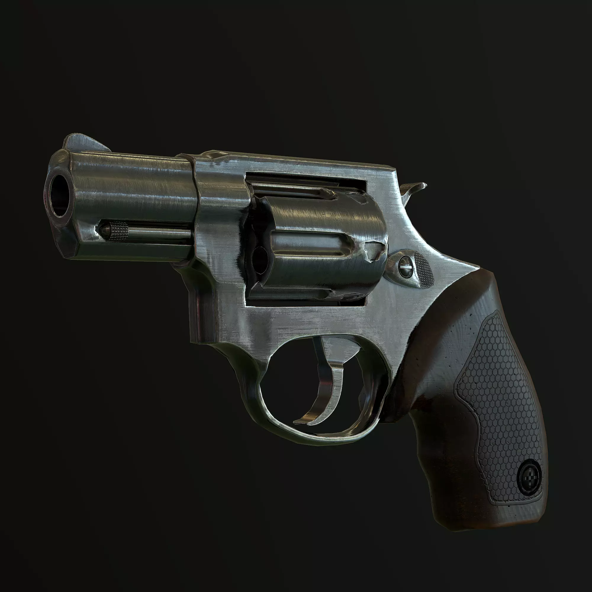 Revolver 38 Low-poly 3D model
