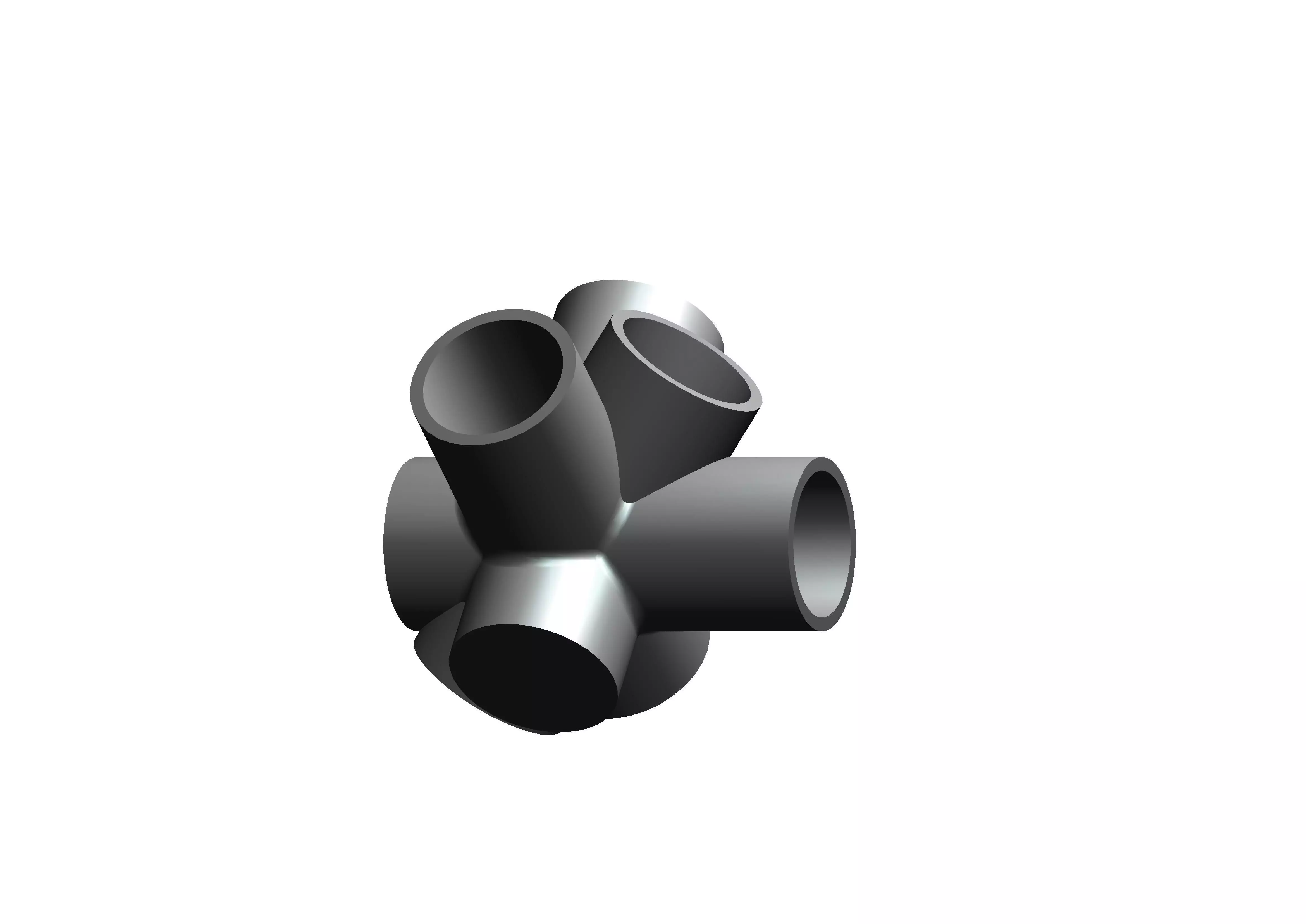 PVC Pipe Connector ID22 3D print model_0