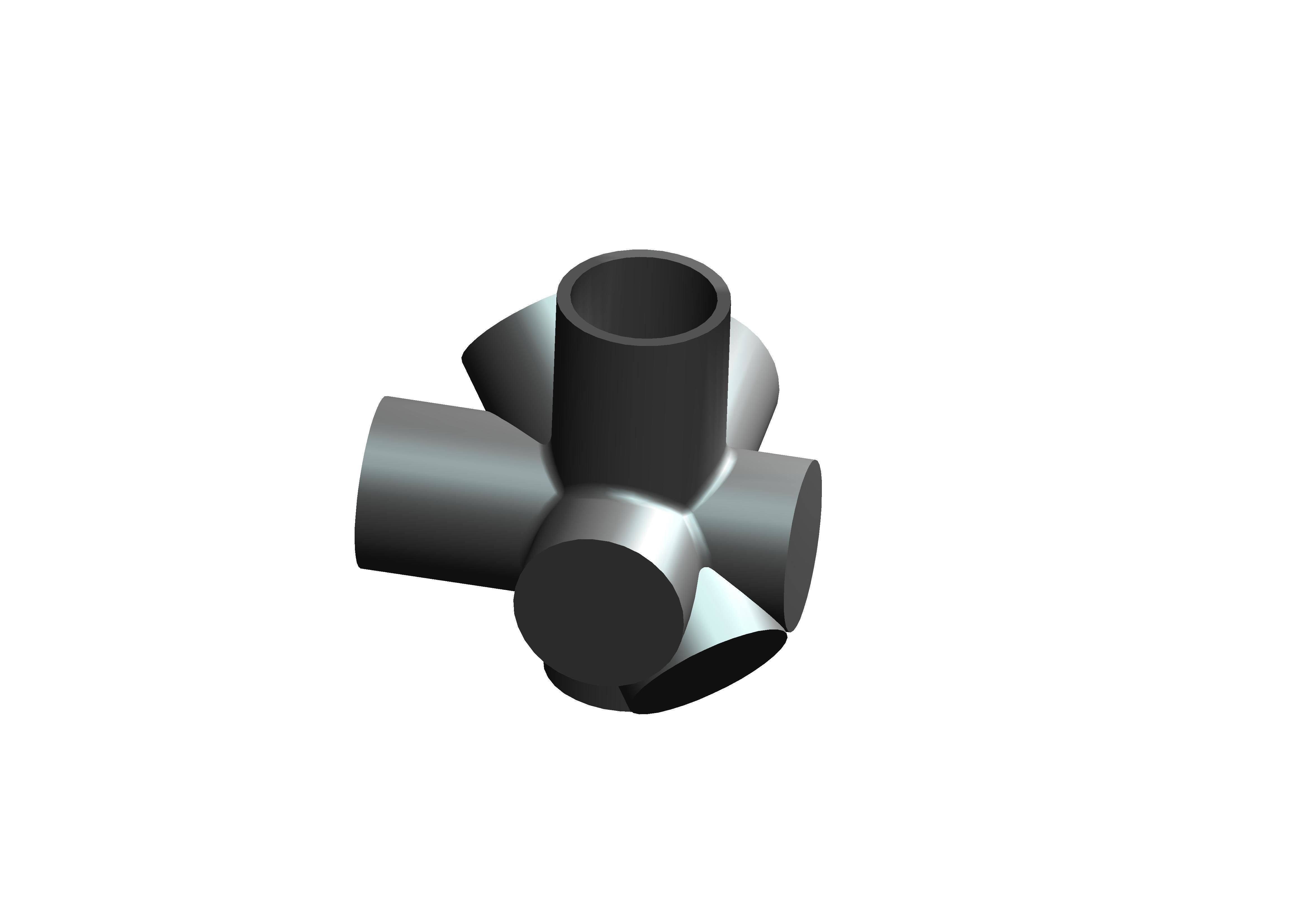 PVC Pipe Connector ID22 3D print model_2