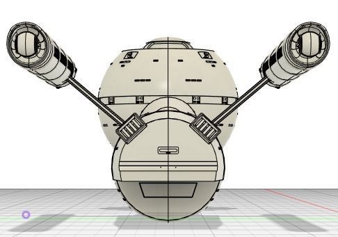 Daedalus Class Starship 3D print model_9