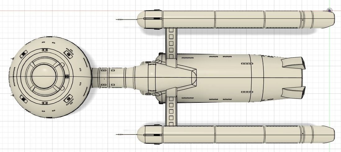 Daedalus Class Starship 3D print model_12