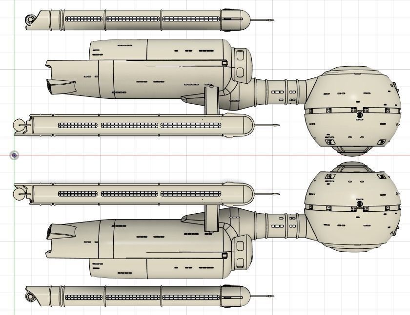 Daedalus Class Starship 3D print model_3