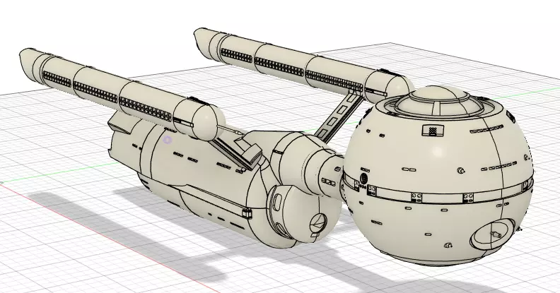 Daedalus Class Starship 3D print model_0