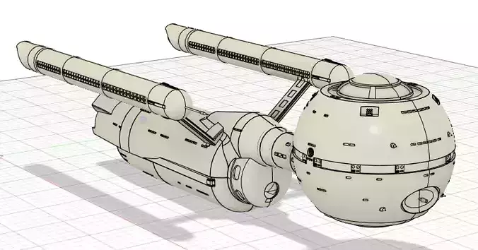 Daedalus Class Starship 3D print model