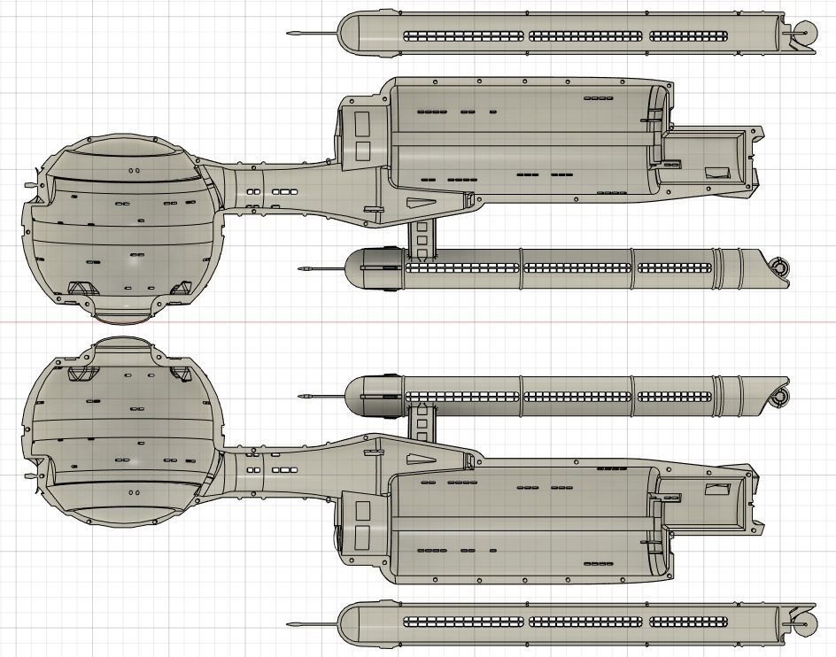 Daedalus Class Starship 3D print model_5