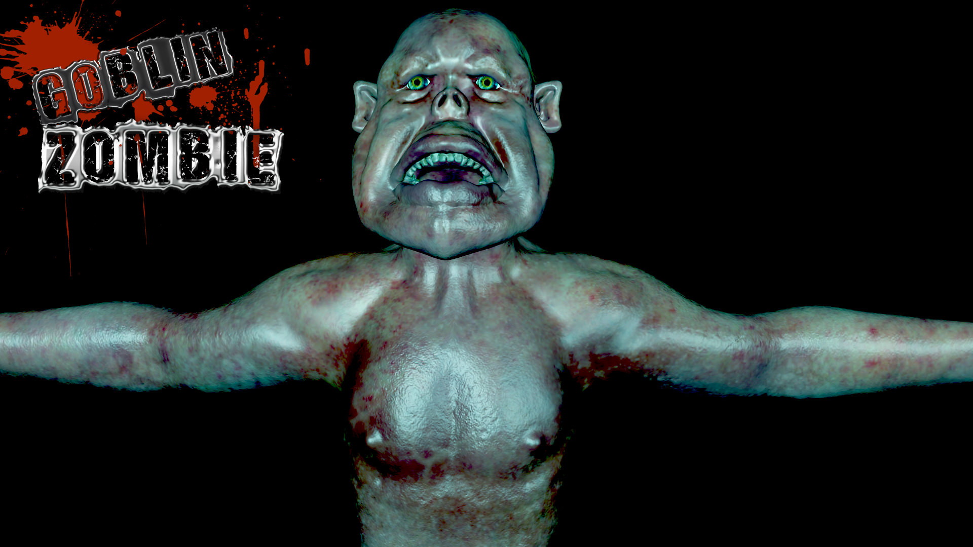 Zombie human body 3D model_6
