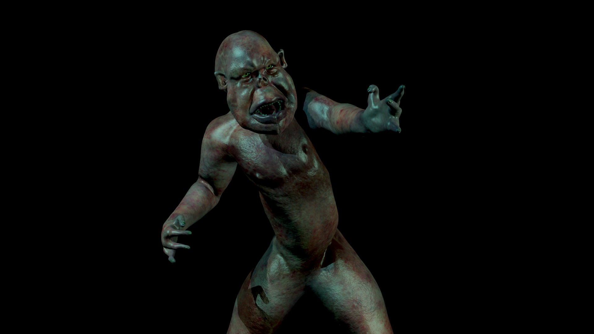 Zombie human body 3D model_4