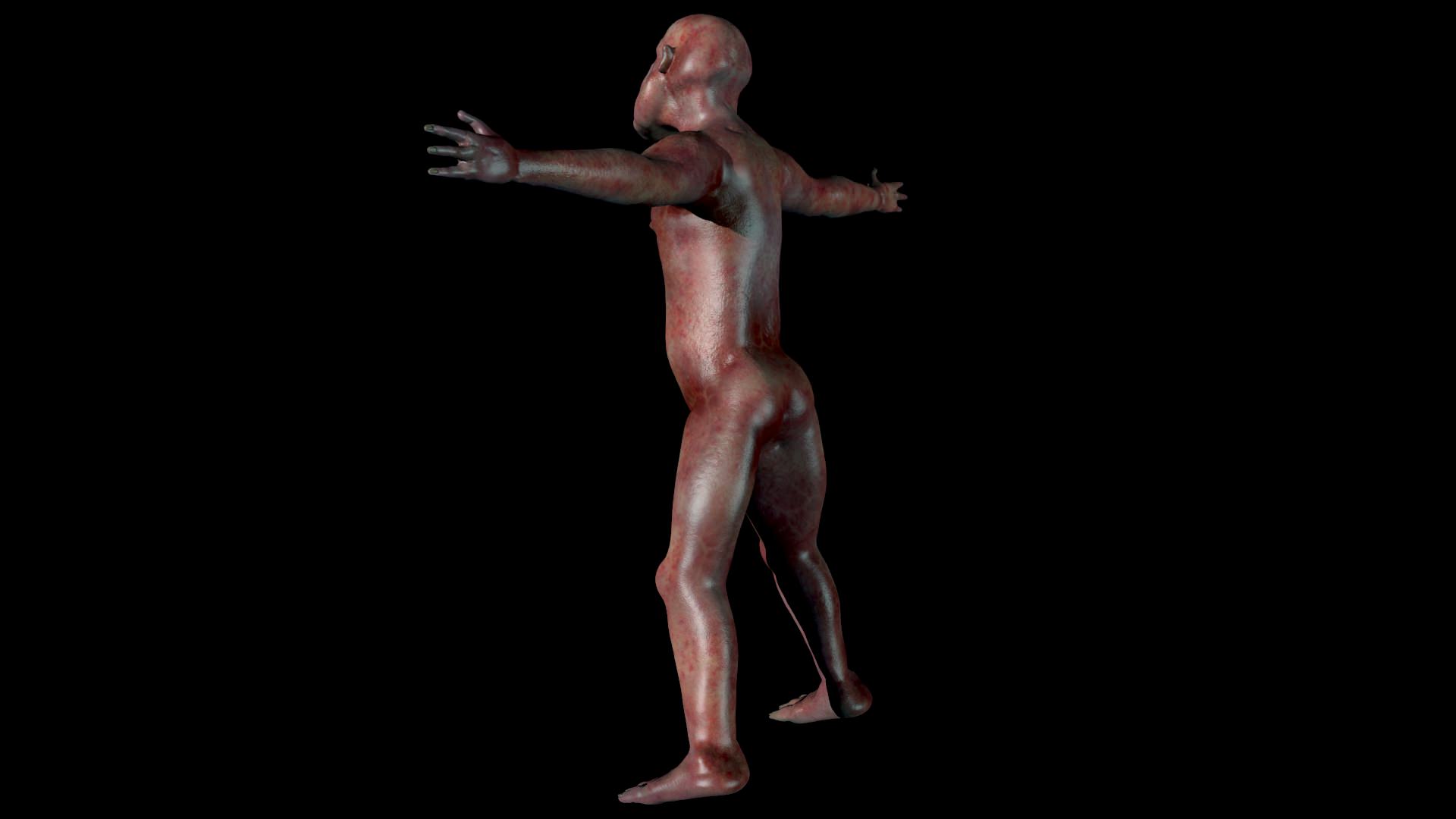 Zombie human body 3D model_5