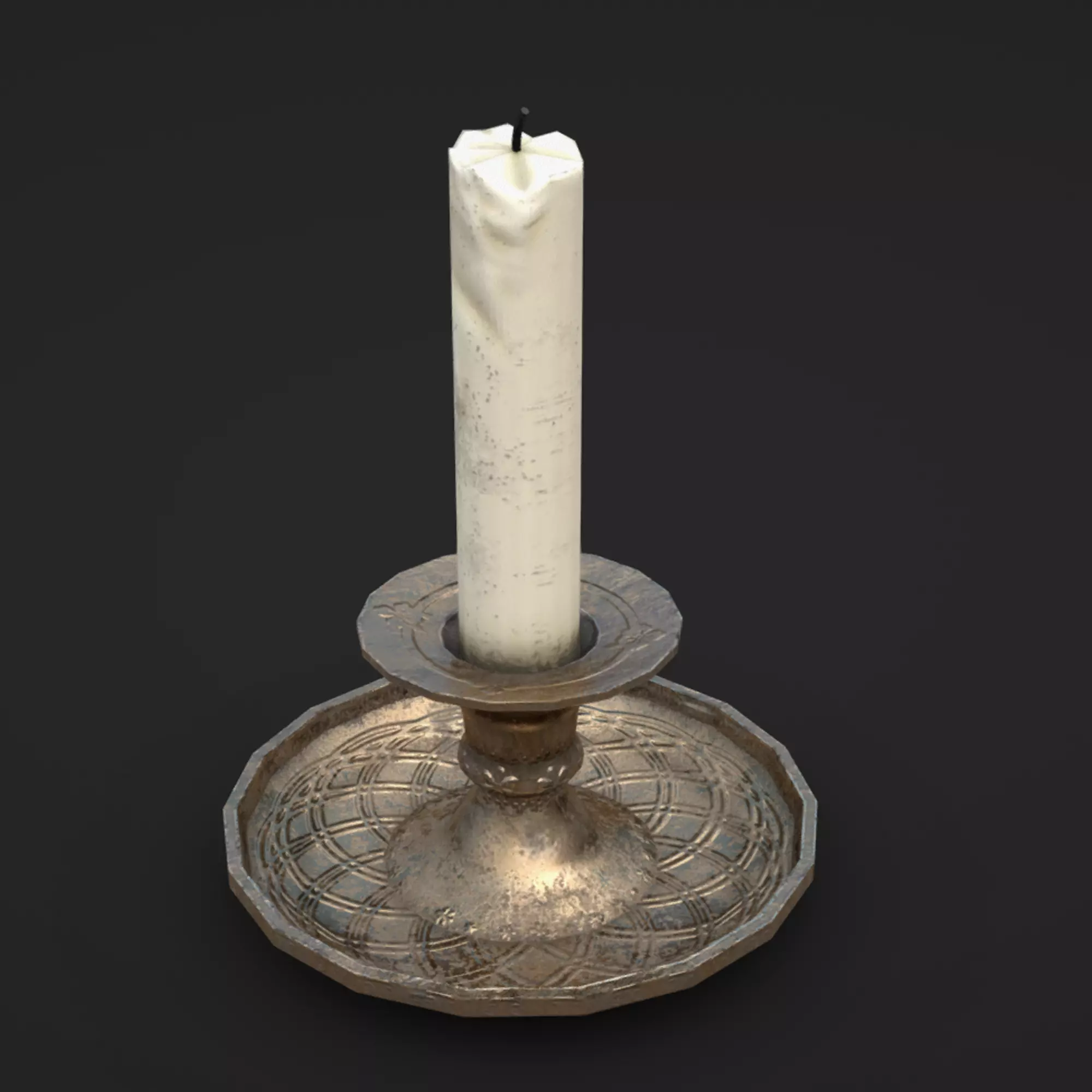 Candle holder - holder Free low-poly 3D model