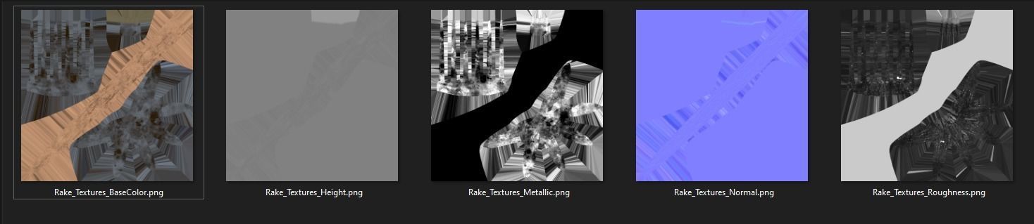 Rake Farmer Low-poly 3D model_4