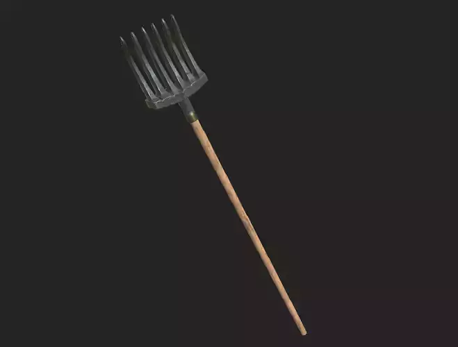 Rake Farmer Low-poly 3D model