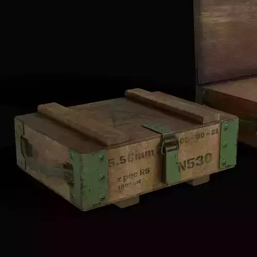 Polish Military Surplus - Ammo Box Low-poly 3D model