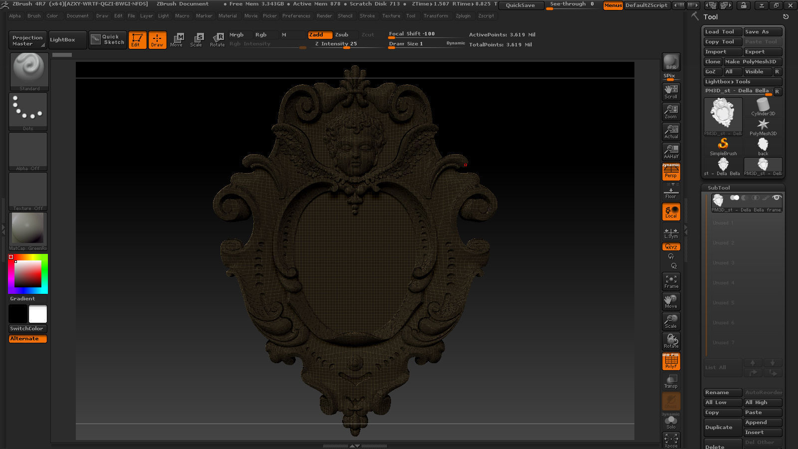 3D Frame - Wood Carving STL Model for CNC Router 3D print model_25