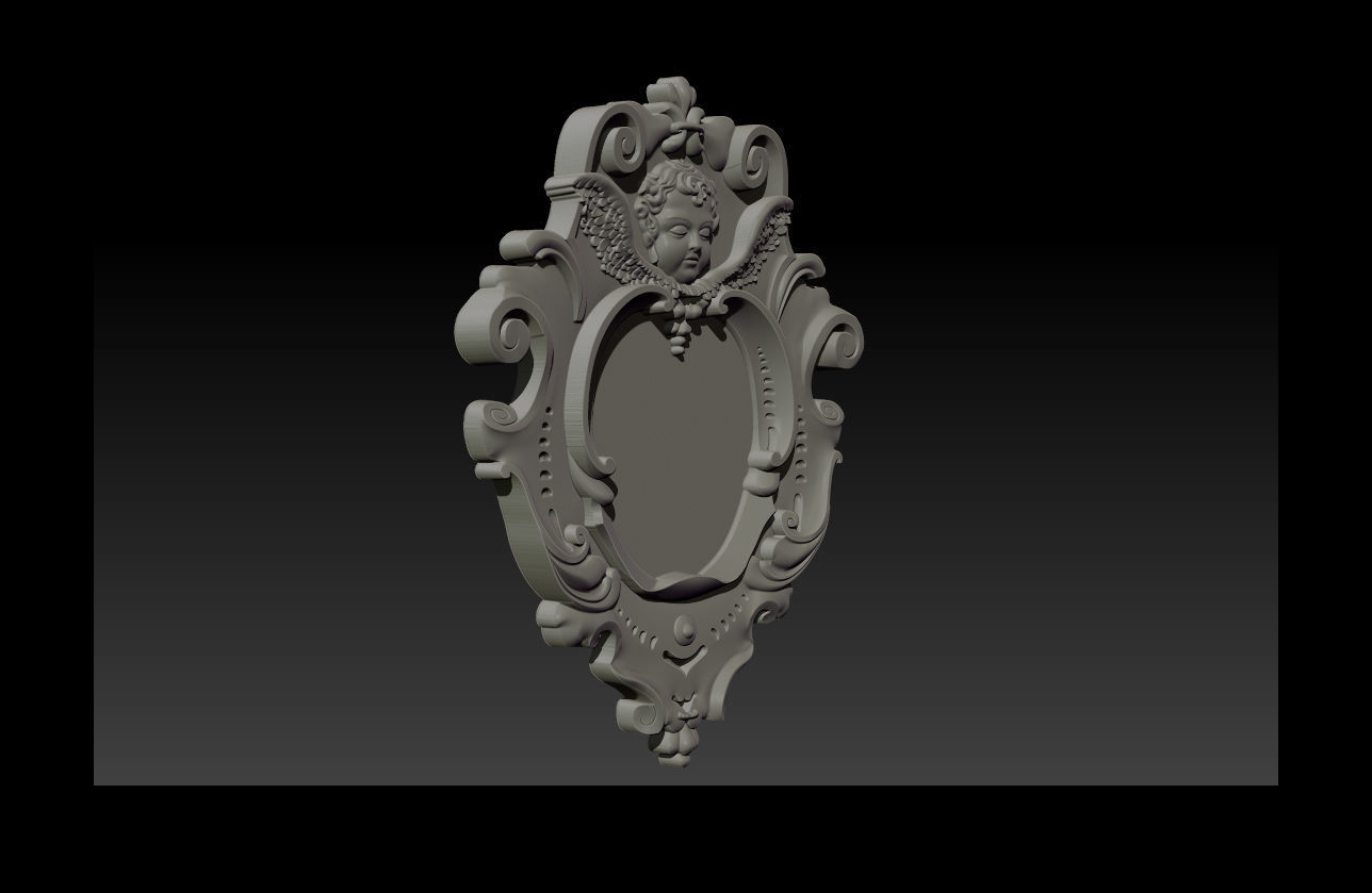 3D Frame - Wood Carving STL Model for CNC Router 3D print model_21